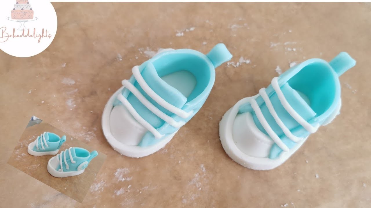 Baby Fondant Schuhe selber modellieren.Für fondant Torte Baby-Fondant shoes