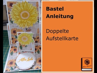 Bastel Anleitung Doppelte Aufstellkarte mit Papier, Stempel, Stampin Up, Action & Co.