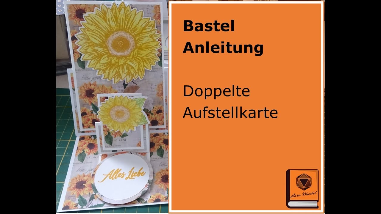 Bastel Anleitung Doppelte Aufstellkarte mit Papier, Stempel, Stampin Up, Action & Co.