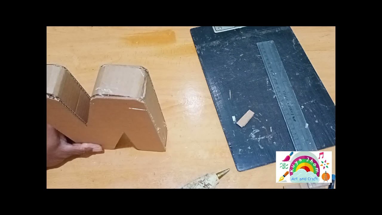 Diy 3d cardboard letters #alon #bornday