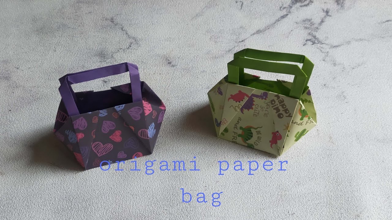 DIY paper bag l origami paper bag#shorts