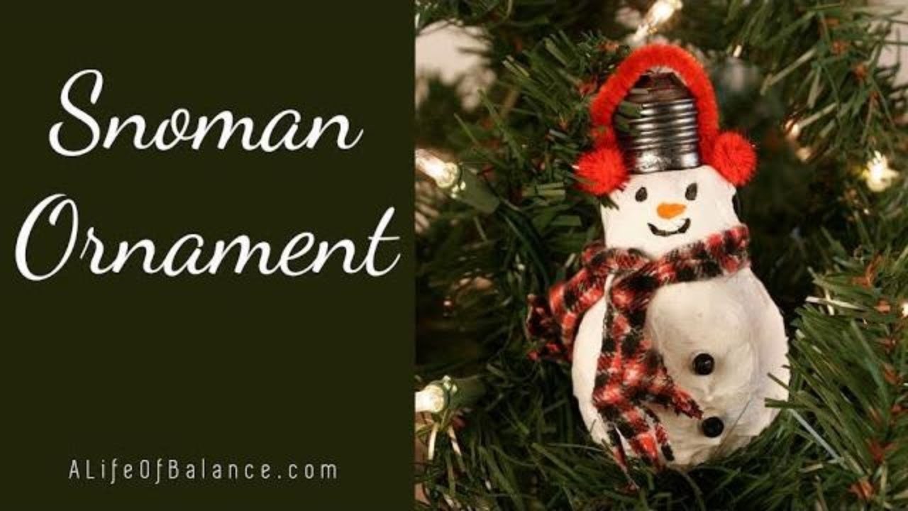 DIY Snowman Ornament for your Christmas tree. Make a whole family for a special tradition.
