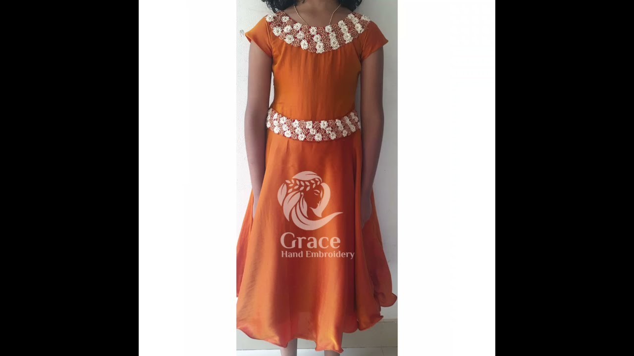 Hand Embroidery l Designer Kids Frock l Grace Hand Embroidery