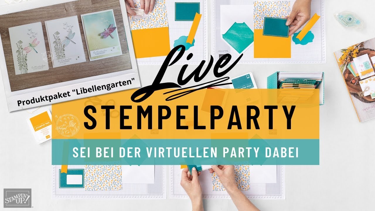Live Stempelparty mit dem Produktpaket "Libellengarten"