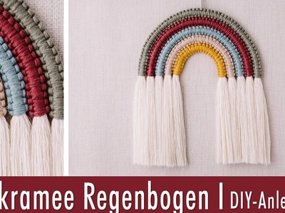Makramee Regenbogen DIY | schnell gemacht und leicht anzupassen mit einfachem Baumwollgarn
