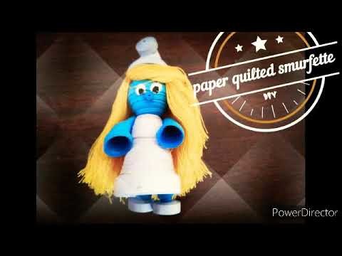Paper quilled smurfette