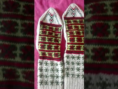 Pure woollan hand knitted socks