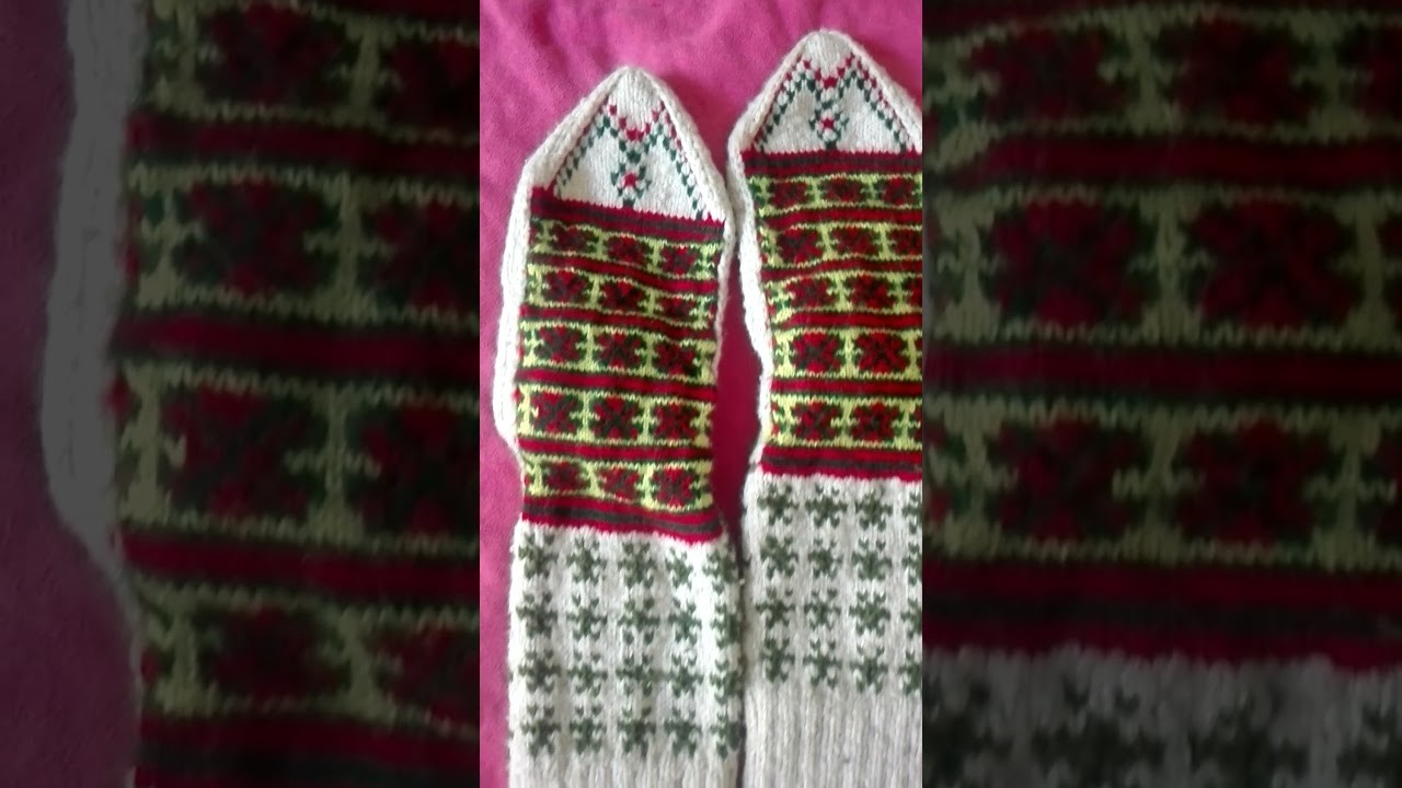 Pure woollan hand knitted socks