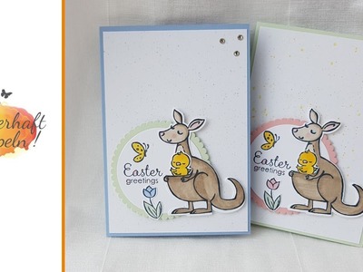 Süße Osterkarte basteln, Stempelset Springtime Joy; Spitz- und Spiegeltechnik mit Stampin' Up!