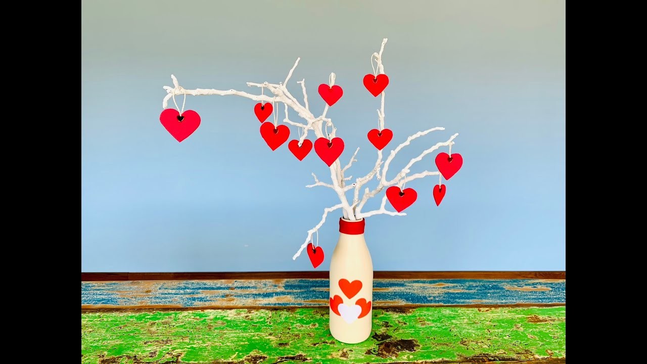 Valentinstags- Muttertags- Geschenk basteln- Herzchen -Baum ????