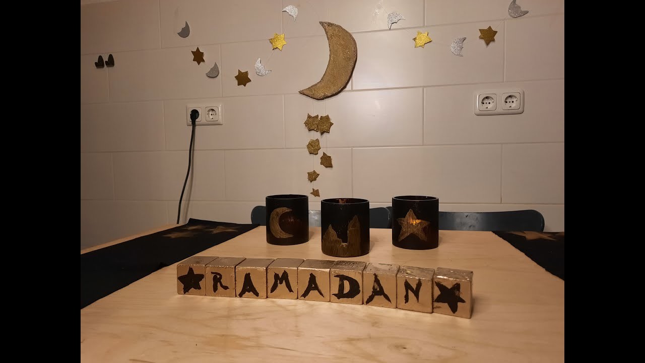 Wir basteln Ramadan Dekoration mit den Kindern | نقوم بزينة رمضان