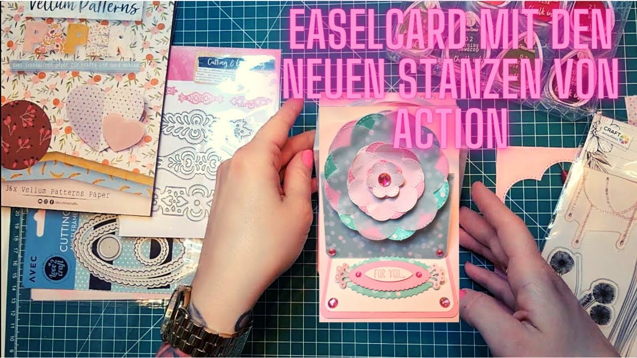 BASTEL-ANLEITUNG für EaselCard ????I Karte mit den neuen Stanzen von Action I Tutorial I DIY, Basteln