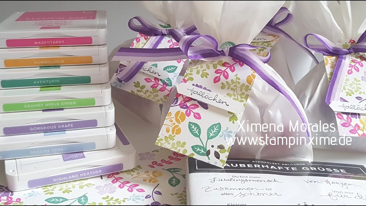 Butterbrottüten Dekorieren mit Stempelsets von Stampin&#039;Up!