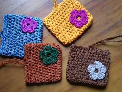Crochet coin pouch | Crochet card holder