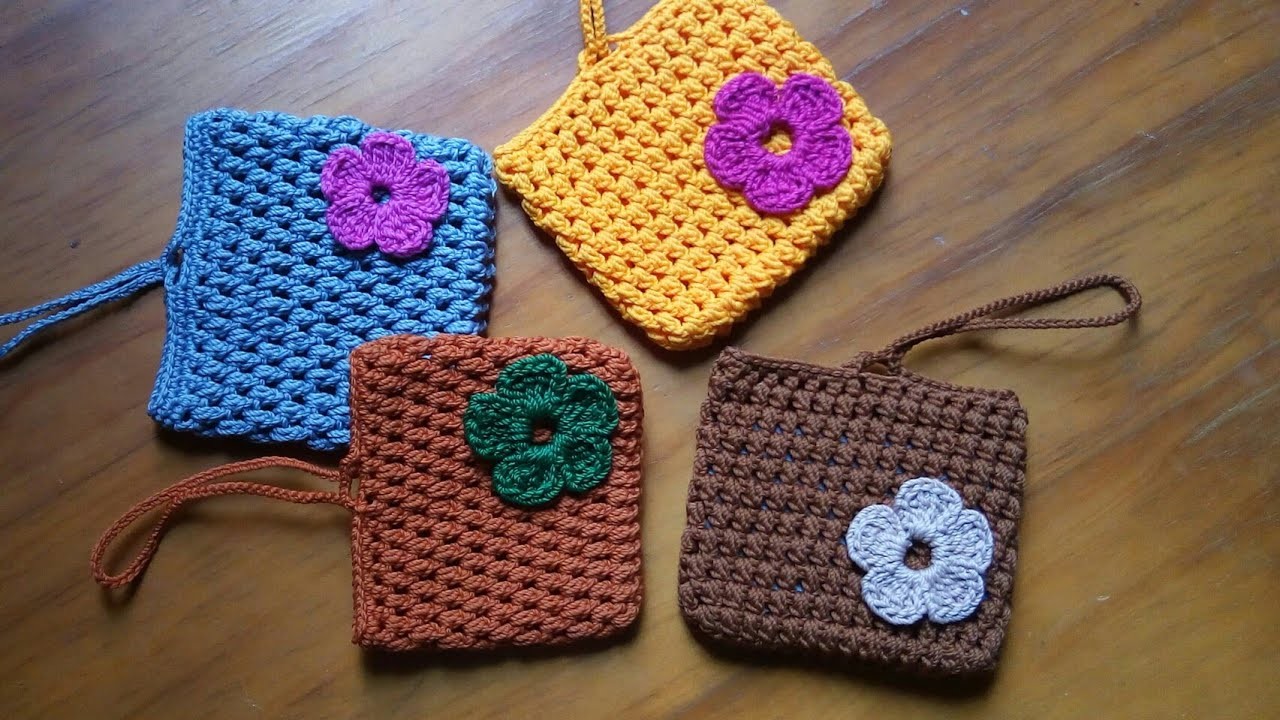 Crochet coin pouch | Crochet card holder