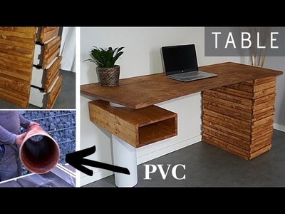 Desk DIY.Schreibtisch aus OSB & PCV.Bürotisch selber bauen.Modern Plywood Desk.Woodwork DIY
