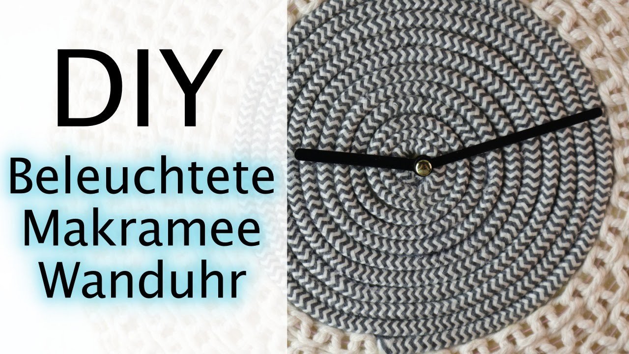 DIY Beleuchtete Makramee-Wanduhr - Neon Sailor Style ????