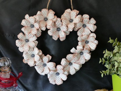 DIY Blüte – Herz mit Blüten – DIY Muttertag – Heart crafting – Tinker corazón – einfach