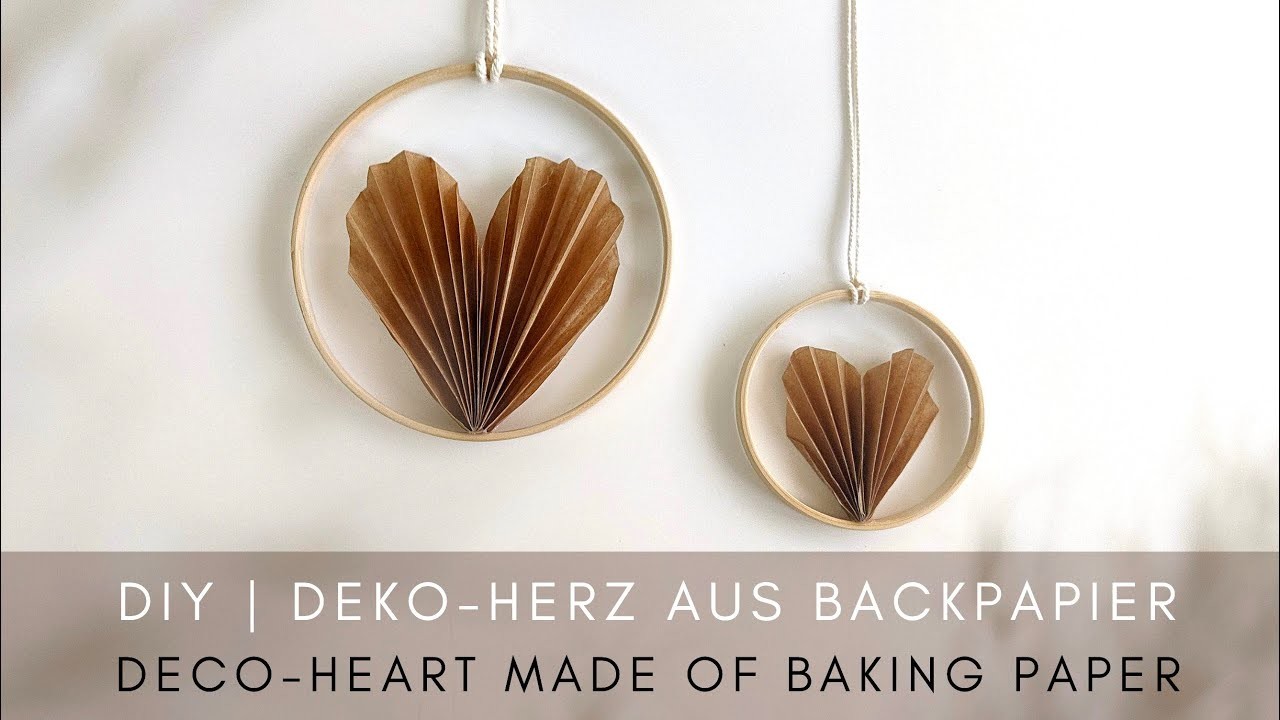 DIY - HERZ AUS BACKPAPIER BASTELN - DEKO, GESCHENKIDEE | Heart made of Baking Paper ♡︎
