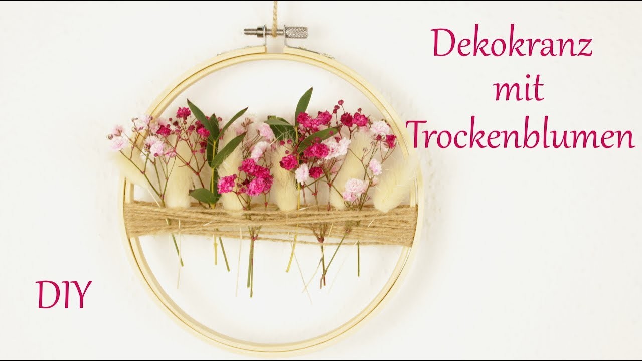DIY | Muttertagsgeschenk | Dekokranz mit Trockenblumen | schnell und einfach | Just Deko