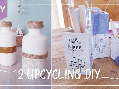 DIY - Upcycling IDEE Milchpackung| Tetrapack | Plastikflaschen | Kreidefarbe