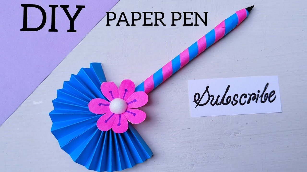 Easy Origami Paper Pen.Paper Pen.কাগজের তৈরি জিনিস.হাতের কাজ.Pen Making.কাগজের কাজ.Jaya's Creation