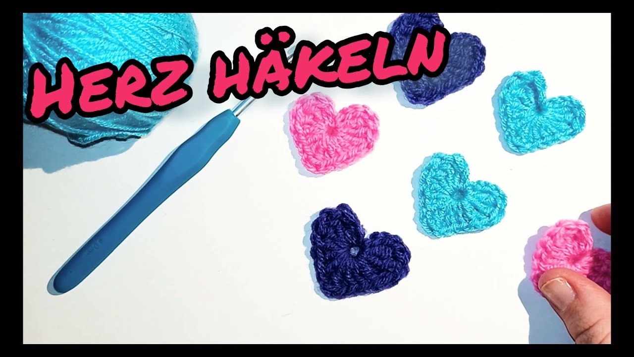 ❤️ Einfaches kleines Herz häkeln *ANFÄNGER* ❤️