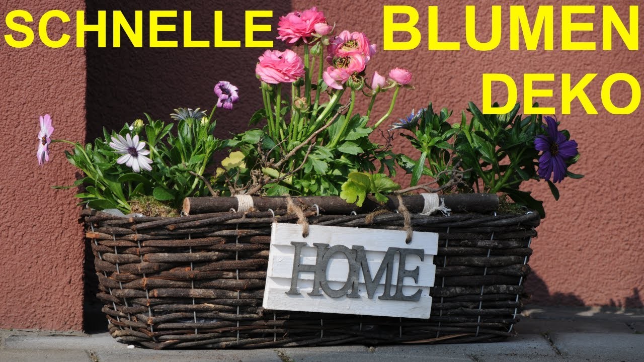 Frühlingsdeko für den Eingangsbereich - ein schnelles DIY zum Selber Machen
