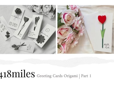 Glückwunschkarte selber machen • Greeting Card Handmade • Kartu Ucapan• Origami • Part 1