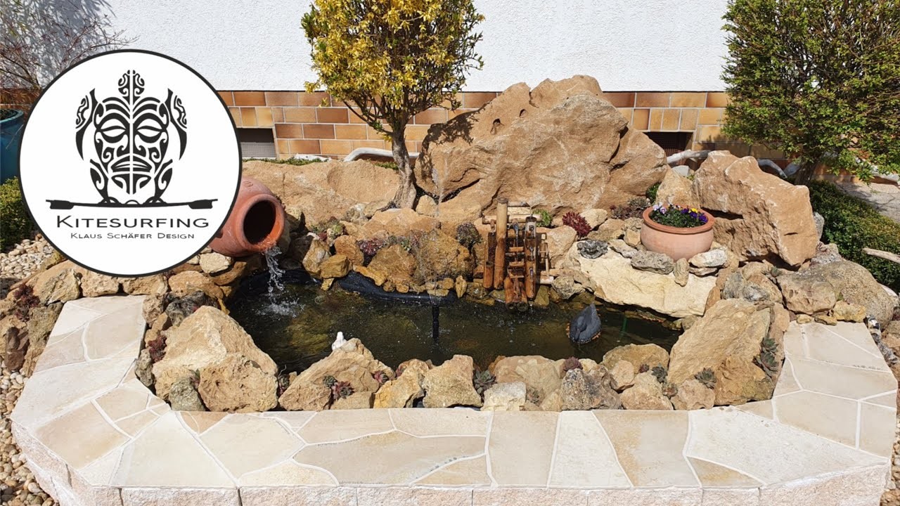 Mediterraner Gartenteich 2021. Umgestaltung zum Mediterranen Gartenteich im Vorgarten