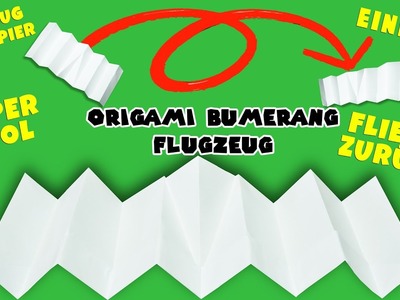 Origami Bumerang Papierflieger der zurück fliegt. Papierflieger selbst basteln. Beste Flugzeug