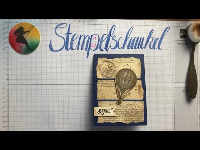 Vintage Karte mit Kaffeepapier - Soar Confidently