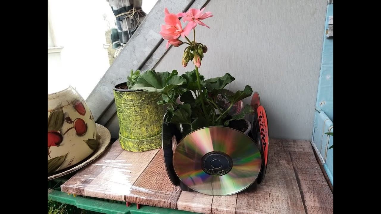 DIY - CD Blumentopf