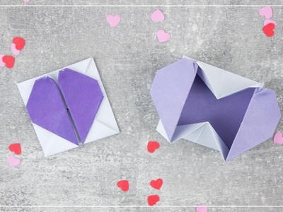 DIY Origami Herzbox aus Papier basteln | tolle Geschenkidee