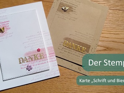 Karte "Schrift und Bienchen" | Der Stempler ~ Stampin Up!