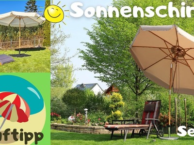 Kauf Tipp - Wunderschöner Sonnenschirm aus Massivholz für Haus und Garten. Absoluter Spitzenpreis