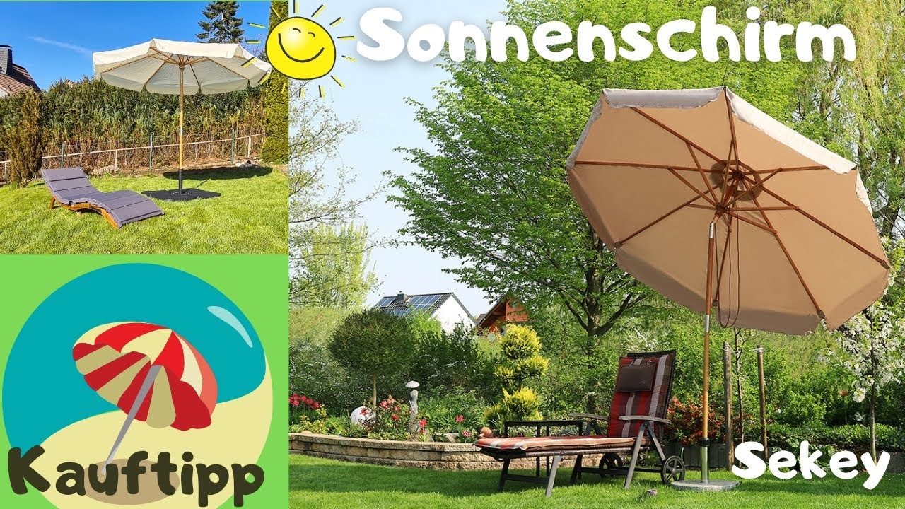 Kauf Tipp - Wunderschöner Sonnenschirm aus Massivholz für Haus und Garten. Absoluter Spitzenpreis