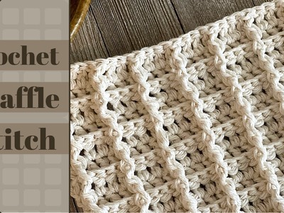 Left Handed Waffle Crochet Stitch Pattern