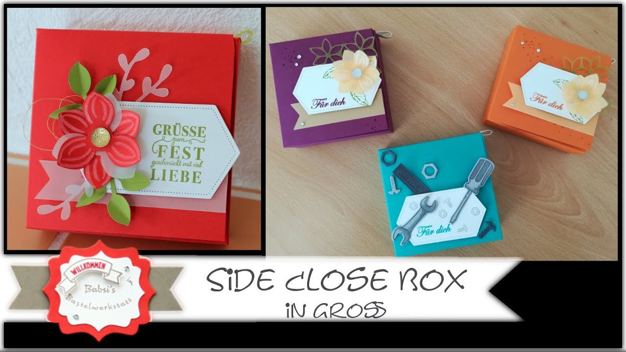 Maße für Side Close Box groß - Stampin´Up! - Side Close Box basteln - Box - tolle Verpackung basteln