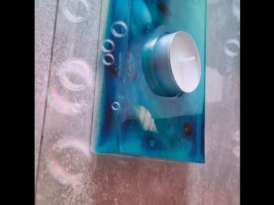 Mein erster Epoxidharz Teelichthalter #GeschenkfürOma