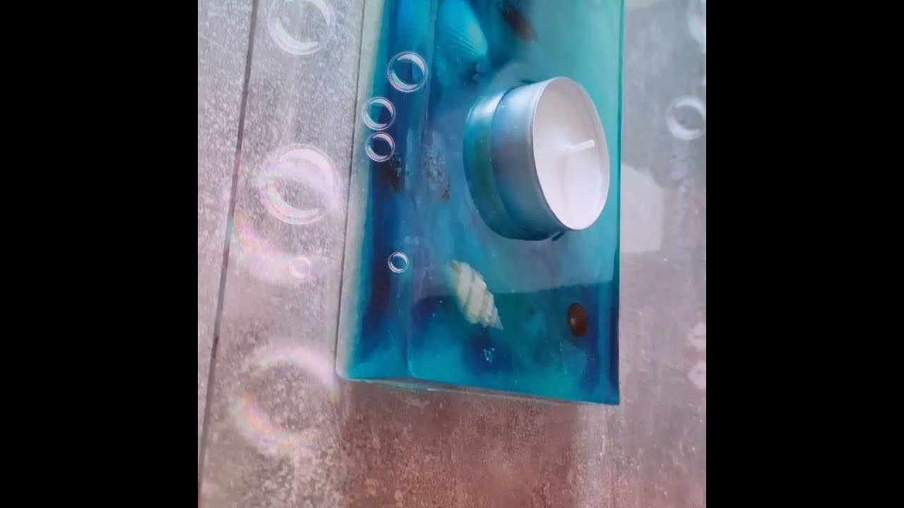 Mein erster Epoxidharz Teelichthalter #GeschenkfürOma