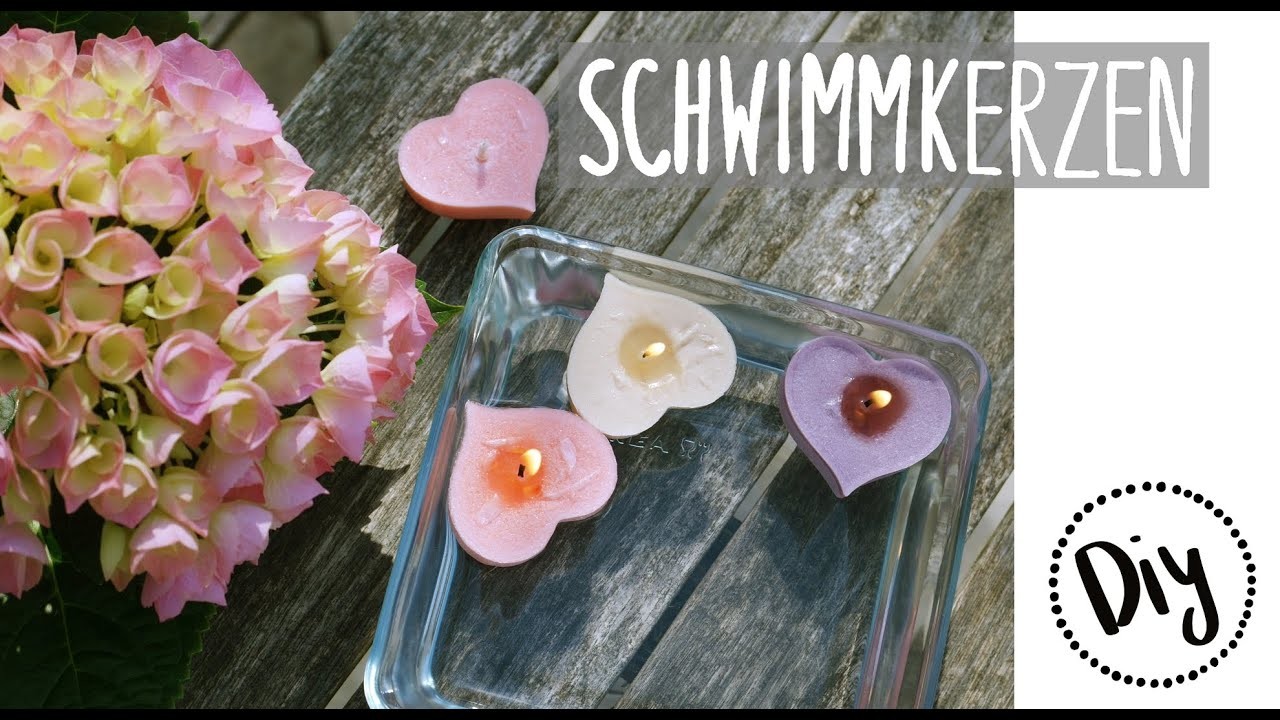 Schwimmkerzen gießen - Kerzen gießen - Kerzen in Herzform - DIY Kerzen