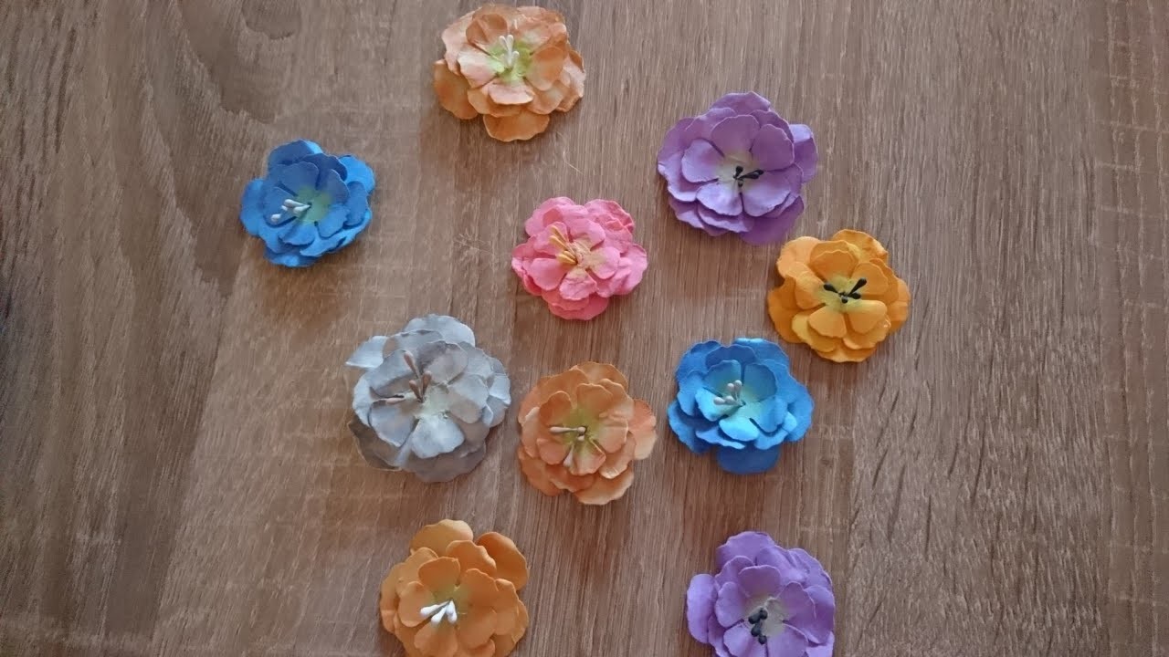 Wir basteln  Blumen aus Papier ????