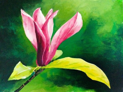 30-Minuten-Malerei: Magnolienblüte