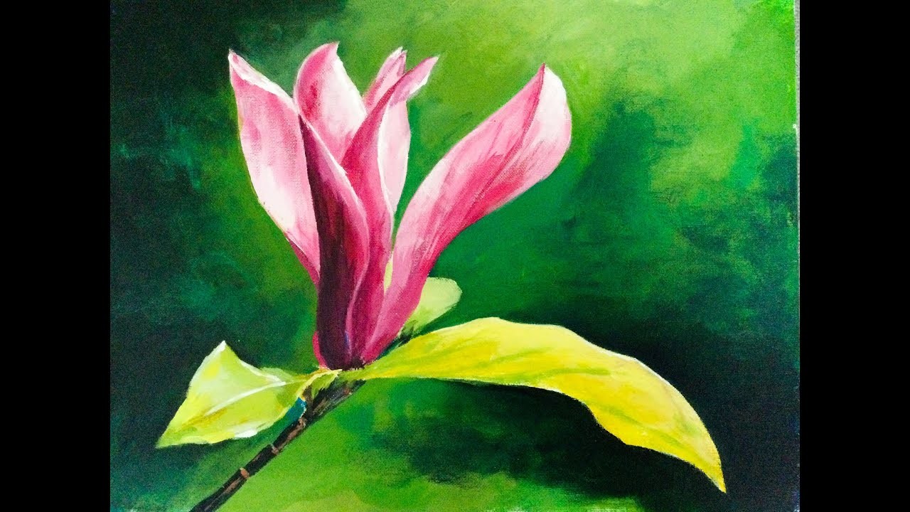 30-Minuten-Malerei: Magnolienblüte