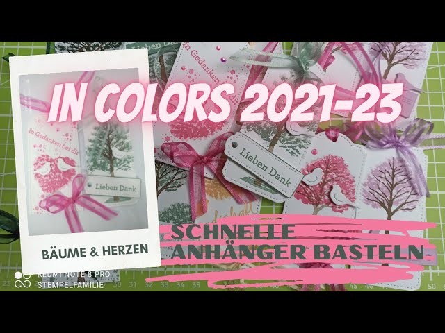 5 schnelle Geschenkanhänger basteln - DIY - InColors 2021-2023 von Stampin' Up! - Anleitung.Tutorial