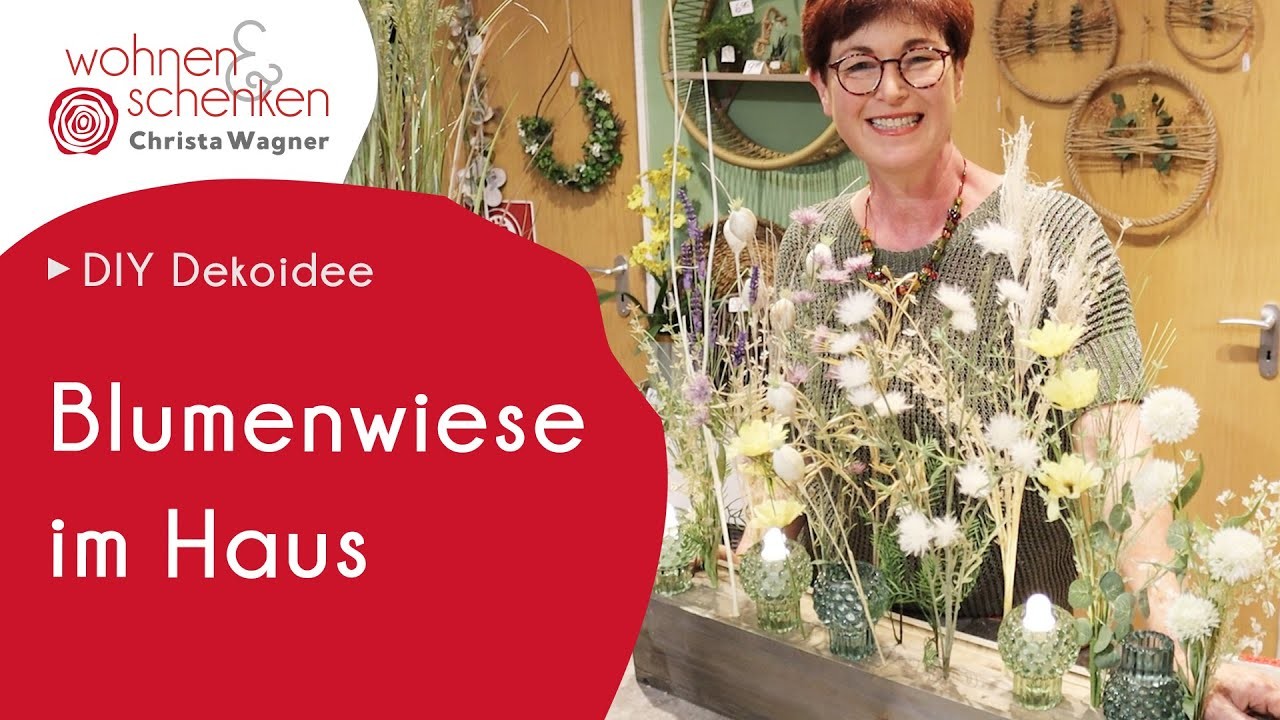 Blumenwiese im Haus |  DIY Dekoidee von Wohnen & Schenken - Christa Wagner