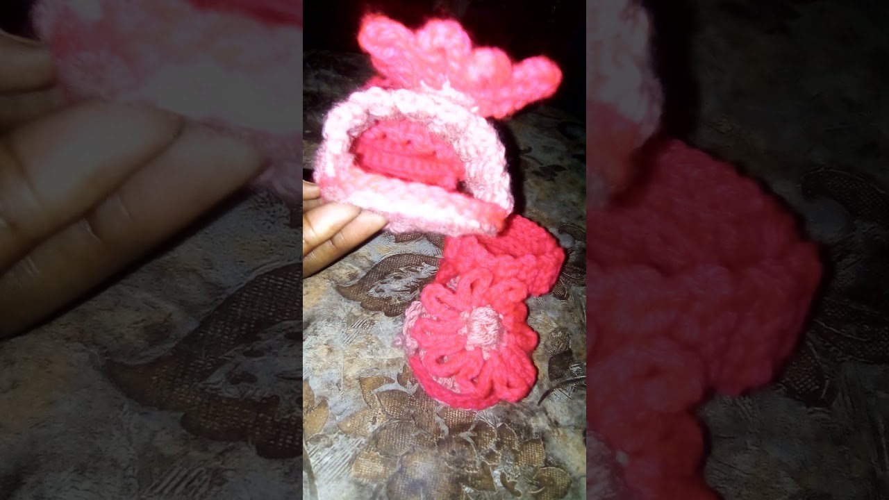 Crochet floral babygirl sandals (3-6 months)#shorts????????