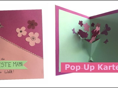 DIY Blumen Pop-Up 3D Karte Basteln zum Muttertag | Schritt-für-Schritt Bastelanleitung