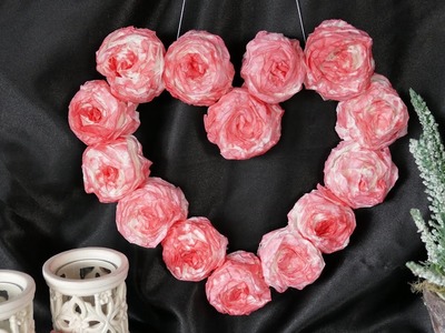 DIY Herz – Herz mit Blüten – DIY Blüte – Muttertag – Heart crafting – Tinker corazón – einfach